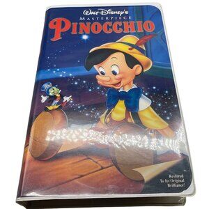 vintage Walt Disney's Pinocchio VHS tape English cartoon READ
